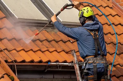 Démoussage et hydrofuge de toiture à Pirou